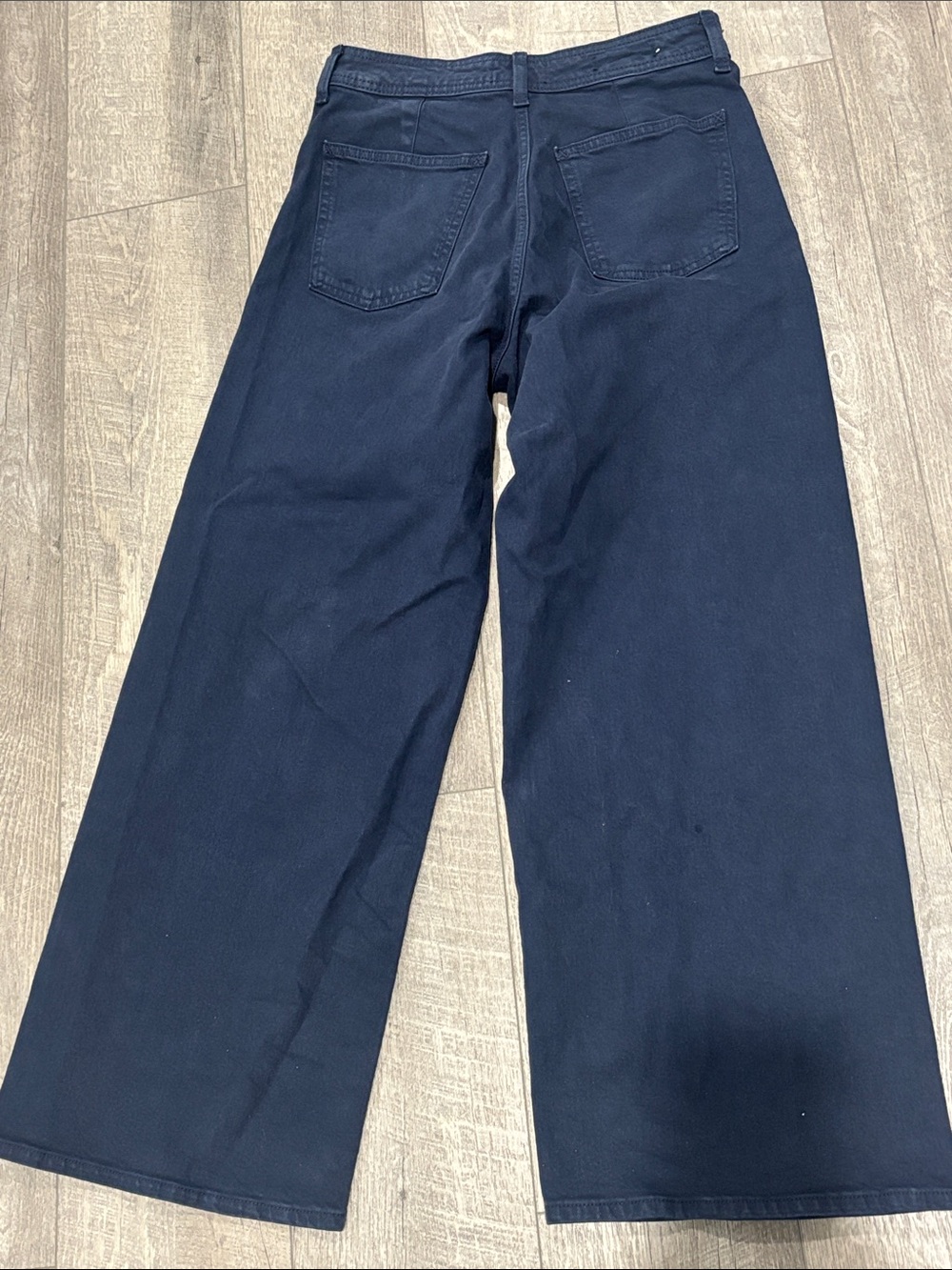 Womens Wide-Leg Navy jeans - Picture 5 of 6